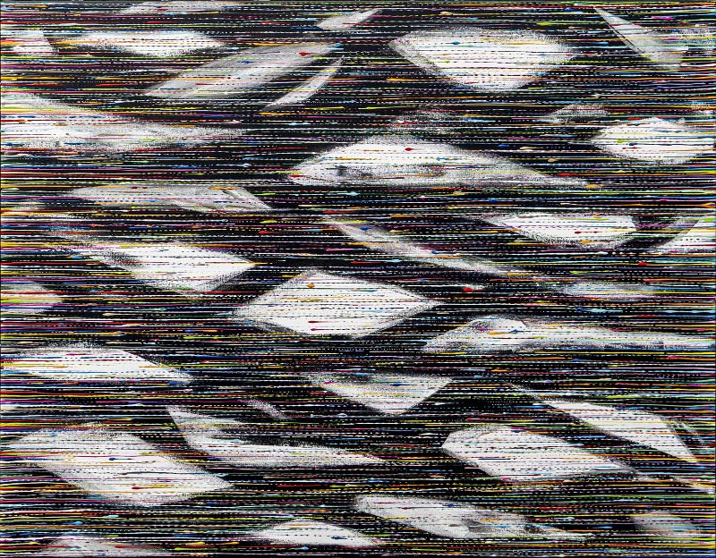 Nachtblauer Meer blick 2025, 70x90 (+R), Acryl-Lack auf Leinwand, € 1.600